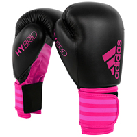 Adidas Hybrid 100 Dynamic Fit Boxing Gloves Noir/Rose 10 oz