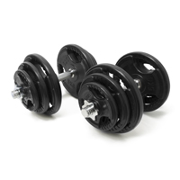 Newton Fitness Ensemble d'haltères Réglables en Caoutchouc 2 x 20 kg