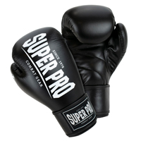 Super Pro Boxhandschuhe Champ Schwarz/Weiß 14 oz