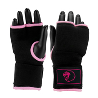 Super Pro Inner Gloves with Hand Wrap Black/Pink M