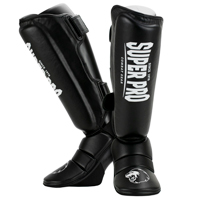 Super Pro Scheenbeschermer Protector Zwart/Wit XL