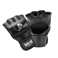 Super Pro Combat Gear Slugger MMA Gants Cuir Noir/Blanc