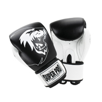 Super Pro Undisputed Boxhandschuhe Leder Schwarz/Weiß S